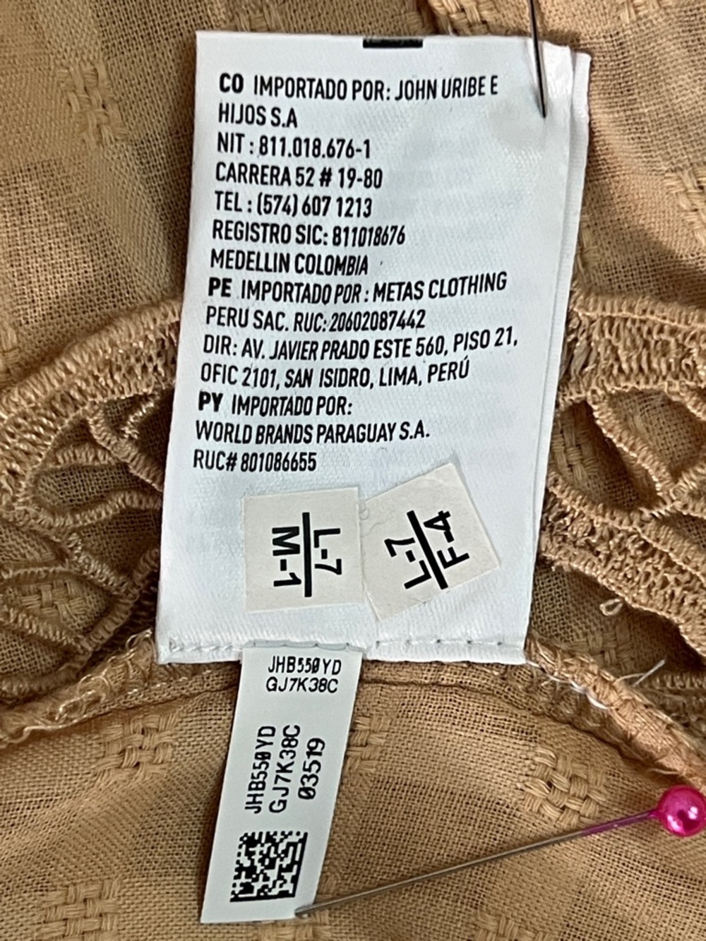 American Eagle Peach Tan Gingham Crochet Lace Side Tie Tank Top Shirt Size S - Picture 15 of 15